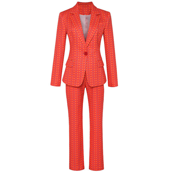 Blazer Floral de Un Botón para Mujer - Catwalk Suit
