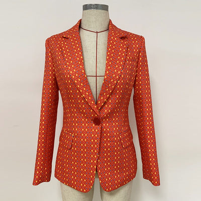 Blazer Floral de Un Botón para Mujer - Catwalk Suit - Image 3