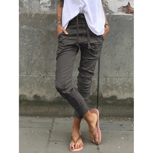 Pantalones Casuales de Cintura Elástica con Micro Stretch - Image 10