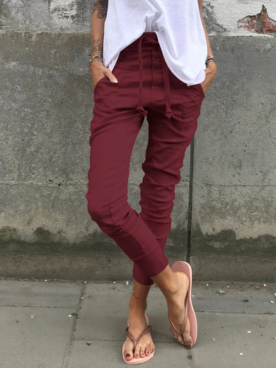 Pantalones Casuales de Cintura Elástica con Micro Stretch - Image 3