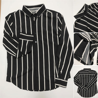 Camisa Casual Slim Fit con Rayas Verticales para Hombre - Image 13