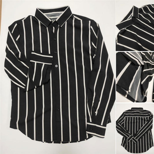 Camisa Casual Slim Fit con Rayas Verticales para Hombre