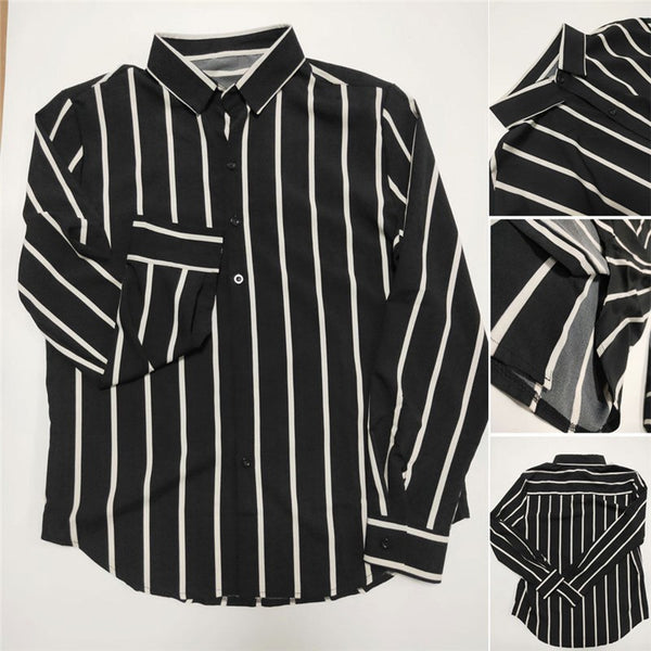 Camisa Casual Slim Fit con Rayas Verticales para Hombre