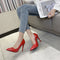 Zapatos de Tacón Fino Elegantes para Mujer - Punta Aguda Charol Brillante