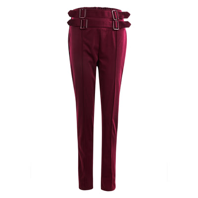 Pantalones Skinny Cintura Alta con Detalle de Cinturón - Image 3