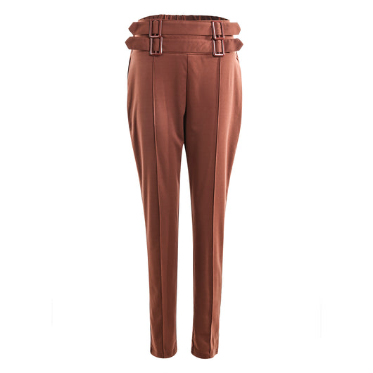 Pantalones Skinny Cintura Alta con Detalle de Cinturón - Image 2