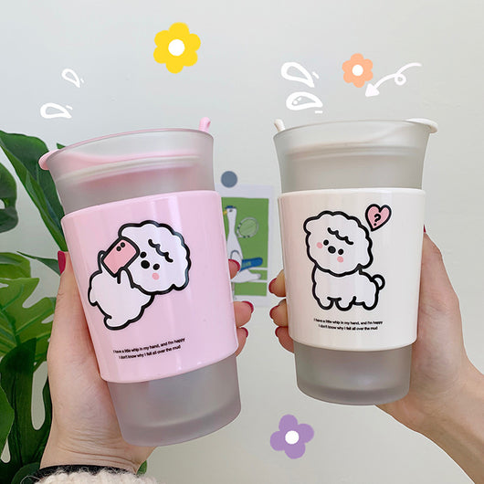 Vaso Térmico de Vidrio Doble con Tapa - Ideal para Estudiantes y Profesionales