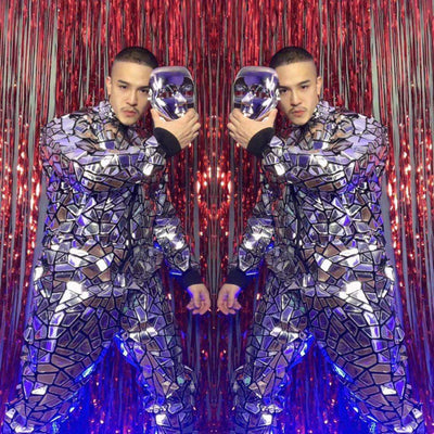 Mono Plateado Holográfico para Danza Mecánica y Presentaciones - Image 7
