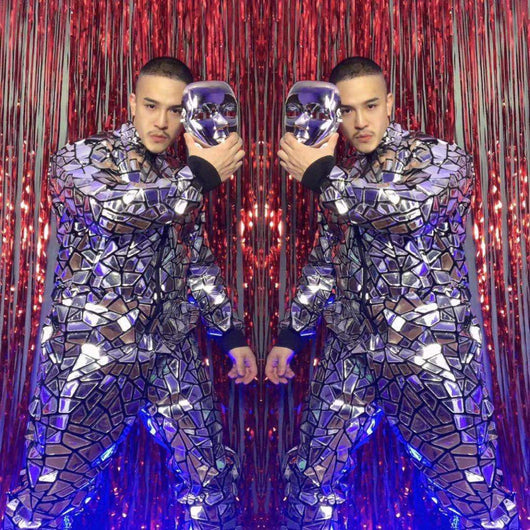 Mono Plateado Holográfico para Danza Mecánica y Presentaciones - Image 7