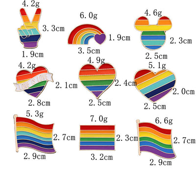 Broche Arcoíris de Metal - Pin de Orgullo LGBTQ+ Resistente al Desvanecimiento - Image 11