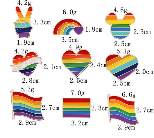 Broche Arcoíris de Metal - Pin de Orgullo LGBTQ+ Resistente al Desvanecimiento - Image 11