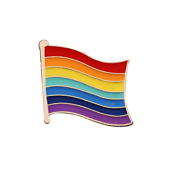 Broche Arcoíris de Metal - Pin de Orgullo LGBTQ+ Resistente al Desvanecimiento