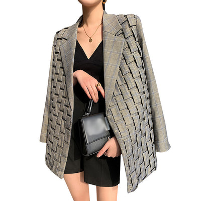 Blazer Cuadrille Retro para Mujer - Image 3