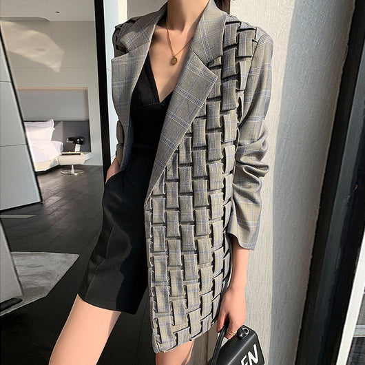 Blazer Cuadrille Retro para Mujer - Image 5