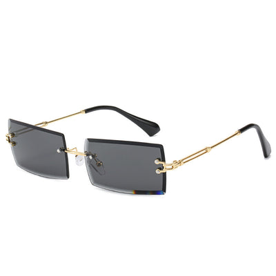 Gafas de Sol Rectangulares Minimalistas en Aleación Metálica - Image 15