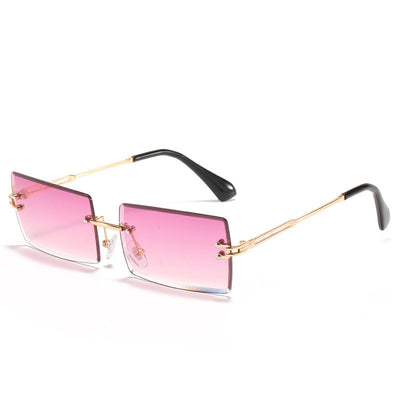 Gafas de Sol Rectangulares Minimalistas en Aleación Metálica - Image 4