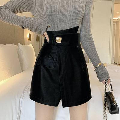 Falda Pantalón Talla Grande Cintura Alta Irregular Ancha - Image 11