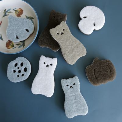 Esponja de Gato de Tres Capas para Cocina y Lavavajillas - Image 5
