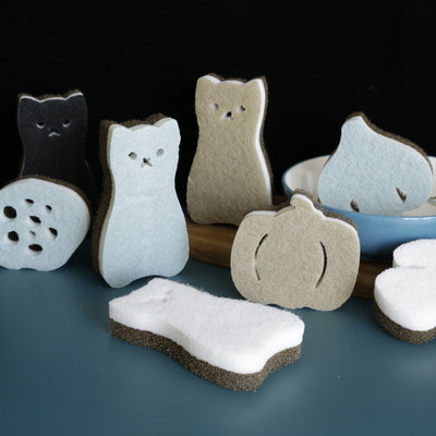 Esponja de Gato de Tres Capas para Cocina y Lavavajillas - Image 3