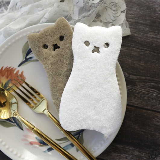 Esponja de Gato de Tres Capas para Cocina y Lavavajillas - Image 2