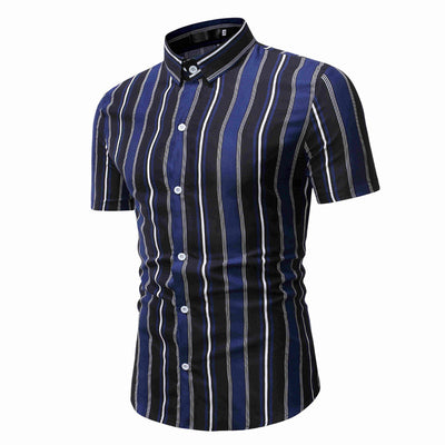 Playera Casual Hombre Rayas Manga Corta - Image 11