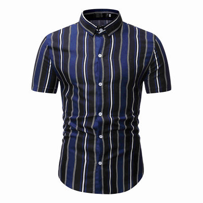 Playera Casual Hombre Rayas Manga Corta - Image 9