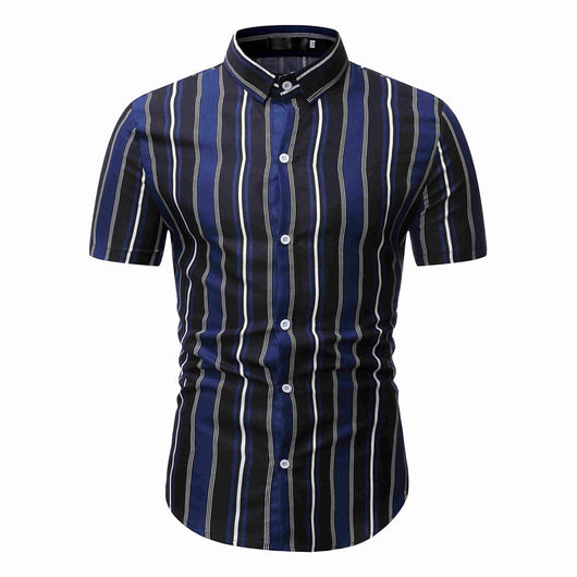 Playera Casual Hombre Rayas Manga Corta - Image 5
