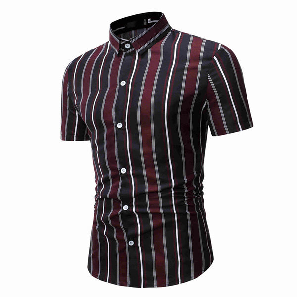 Playera Casual Hombre Rayas Manga Corta