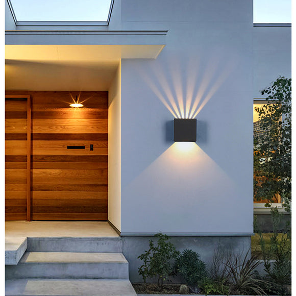 Lámpara de Pared LED Exterior Regulable Cuadrada Impermeable