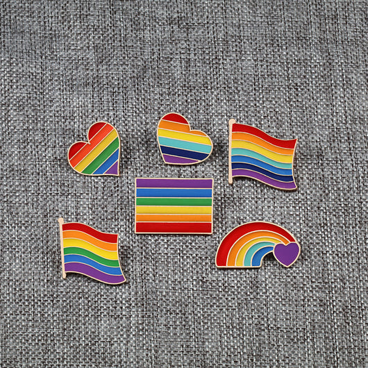 Broche Arcoíris de Metal - Pin de Orgullo LGBTQ+ Resistente al Desvanecimiento