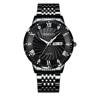Reloj Automático de Acero Inoxidable Doble Calendario Impermeable Luminoso - Image 5