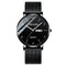 Reloj Hombre Acero Inoxidable Negro - Cuarzo Elegante Malla Metálica
