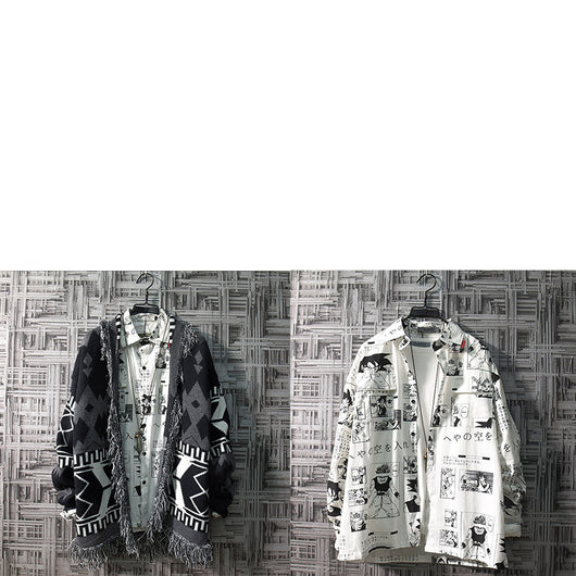 Cardigan Suelto de Punto para Hombre Estilo Hong Kong - Atuendo de Pareja - Image 6