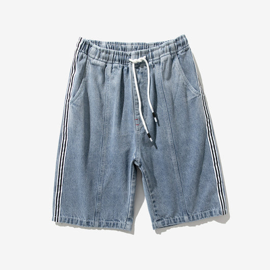 Shorts de Mezclilla Talla Grande con Cintura Elástica Ajustable - Image 4