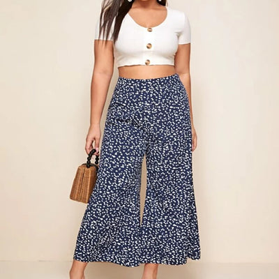 Pantalones Anchos Capri Elegantes - Image 11