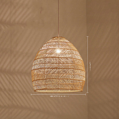 Lámpara de Escritorio Estilo Rattan Pastoral Chino - Image 13