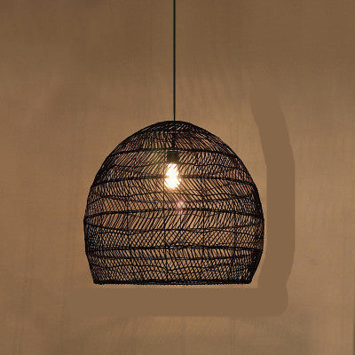 Lámpara de Escritorio Estilo Rattan Pastoral Chino - Image 2