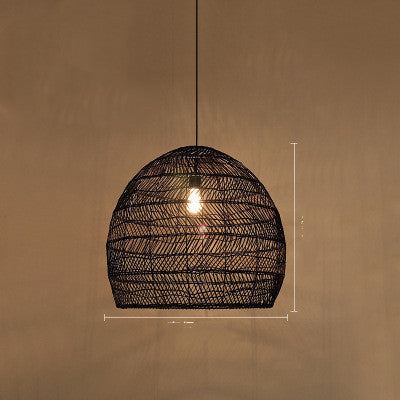 Lámpara de Escritorio Estilo Rattan Pastoral Chino - Image 5