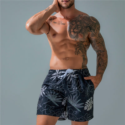 Pantalones Cortos Deportivos Talla Grande con Estampado de Cinco Puntos - Image 4
