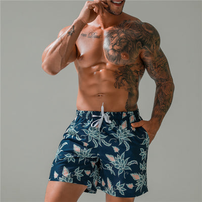 Pantalones Cortos Deportivos Talla Grande con Estampado de Cinco Puntos - Image 3