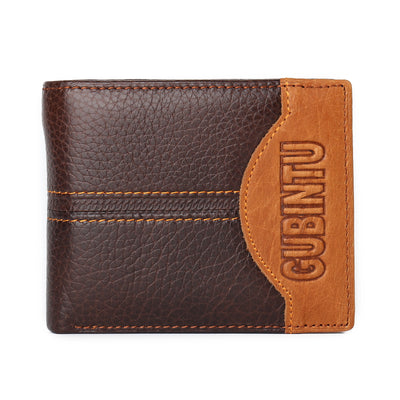 Cartera Patchwork de Cuero Genuino para Hombre - Image 2