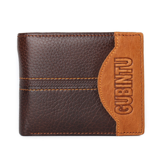 Cartera Patchwork de Cuero Genuino para Hombre - Image 2