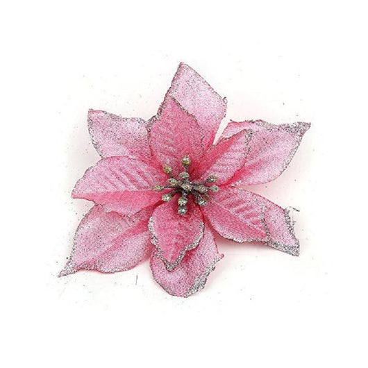 Flor Navideña Artificial 13cm - Adorno para Árbol de Navidad - Image 9