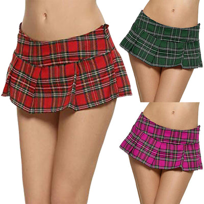 Falda Corta de Cintura Baja con Estampado Lattice para Mujer