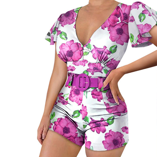 Shorts Casuales con Escote V y Cintura Ajustada para Mujer - Image 8