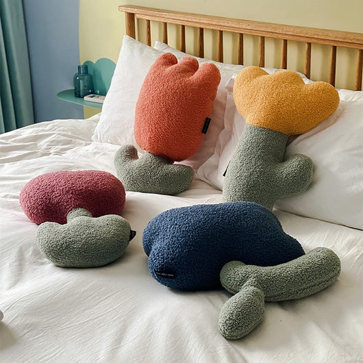Almohada Peluche Tulipán Floral - Cojín Suave y Acogedor
