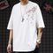 Camiseta de Verano Estilo Hip-Hop con Bordado de Grúa