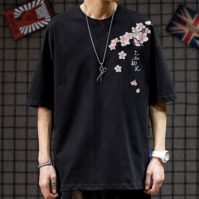 Camiseta de Verano Estilo Hip-Hop con Bordado de Grúa - Image 4