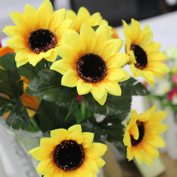 Ramo de Girasoles Artificiales - Flores Decorativas Realistas