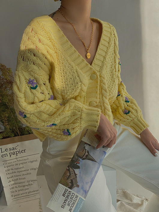 Suéter Tejido Retro de Cintura Alta para Niña - Diseño Jacquard Vintage - Image 8